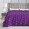 thumbnail image 3 of Purple Triangle Seamless Structure Throw Blanket, Super Soft Anti-Pilling Flannel Blankets, 40"x30", 3 of 8