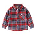 thumbnail image 3 of Esaierr 1-6Y Toddler Boys Girls Long Sleeve Plaid Shirt Coats for Kids Fall Winter Casual Shirt Tops Cardigan Jacket, 3 of 8