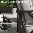 thumbnail image 6 of May in color 4 Steel Water-resistant Outdoor Conversation Sets with Armchair and Sofa, Black/Grey, 6 of 7