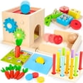 thumbnail image 1 of Kit de juego 8 en 1 Justwood de Montessori Toys para más de 1 año con almacenamiento, 1 of 7