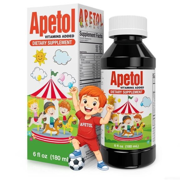 Apetol Appetite Booster for Kids & Adults | Liquid Multivitamin Syrup with Zinc & Vitamin B Complex | 1-Pack