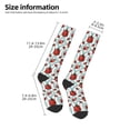 thumbnail image 2 of Xecao Insects print thigh-high socks, crafted for both men and women with a stretchy, high-opaque design perfect for daily wear, 2 of 6
