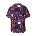 thumbnail image 2 of Vsdgher Halloween Sweet Candy Print Men's Wrinkle Free Untucked Cuban Shirt Business Casual Button Down Shirts Short Sleeve Shirt, 2 of 7
