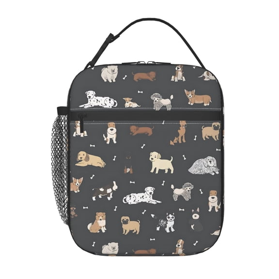 Perinsto Puppy Dogs Lunch Bag Portable Thermal Lunch Box for Men and Women