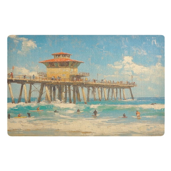 BZSMCE Floor Mats 32x20in The Life Of Beach Pier Creativity Doormats