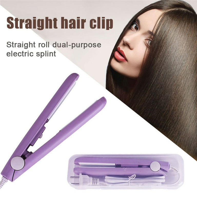 5 Colors Ceramic Corn Roller Mini Electric Splint Flat Iron Hair Curler Straightener Hair Perming Styling Appliance Crimper Purple Walmart