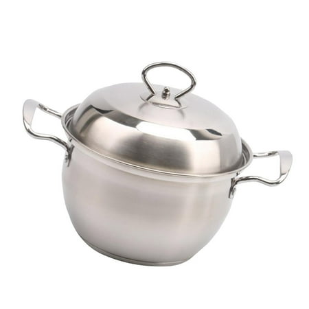 

Stainless Steel Stockpot Saucepan with Lid and Double Handles - Chocolate Melting Pot - 20cm