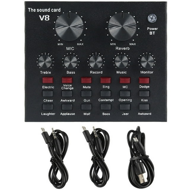 1 juego de tablero mezclador de sonido profesional, tarjeta de sonido práctica para transmisión en vivo, tablero de efectos de sonido