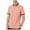 Pink, variant on WAVSUF Men Lapel polo Shirt Soft Pique Polos for Mens Button T-Shirt White Size S