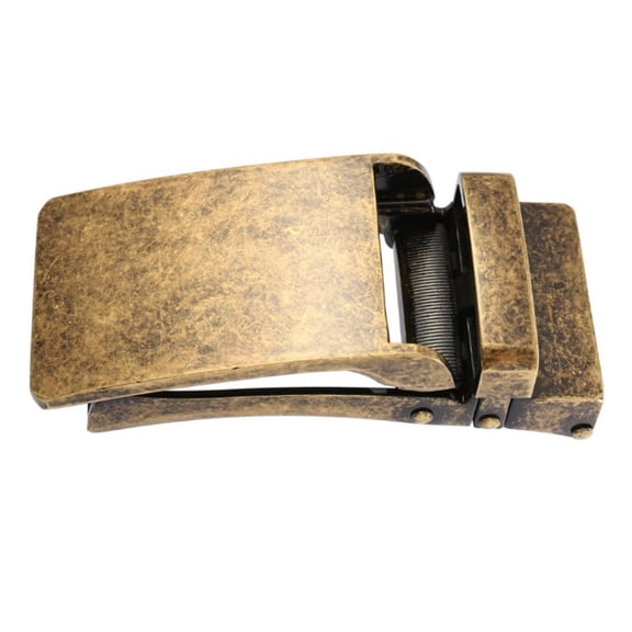Rectangle Automatic Ratchet Buckle for Leather Strap, Men Pants Belt Buckles, Business Casual Men Apparel Accessories, Metal Belt Buckle Copper