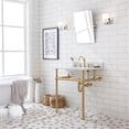 thumbnail image 7 of Water Creation Embassy 30" Single Brass Wash Stand in Satin Gold/White, 7 of 7