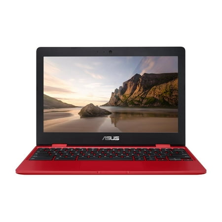 ASUS - 11.6" Chromebook - Intel Celeron - 4GB Memory - 32GB eMMC Flash Memory - Red