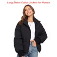 thumbnail image 5 of sweethay Chaqueta de invierno para mujer, elegante, para interior y exterior, con cremallera, abrigo cálido para mujer, accesorio de ropa, chaquetas Abrigos y chamarras Negro METRO sweethay AP013570-03, 5 of 5