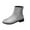 Silver, variant on Wensltd Women's Low Heel Short Boots Zipper Casual Elegant Fall Wide Calf Boots Comfortable