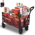 thumbnail image 1 of Duhkoi Collapsible Wagon Cart with Wheels Foldable,11 lbs Lightweight Portable Folding Utility Wagon,90 L Heavy Duty Grocery Shop, 1 of 7