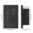 thumbnail image 3 of Mistaha Multi-functional Smart Wall Light Switch with Type-C/USB/US Plug Outlets, WiFi Control, Tempered Glass Panel, Timer, and Group Sharing - Black US Plug 1 Way, 3 of 7