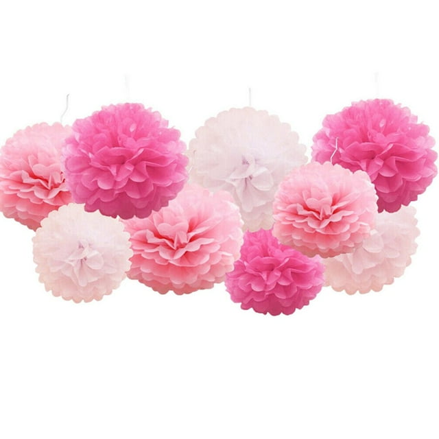 9Pcs Halloween Handmade Bunting Tissue Paper Flower Wedding Party Decor