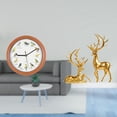 thumbnail image 2 of Reloj de pared con pájaro cantor, escultura de ciervo, estatua de pareja de ciervos, decoración del hogar con material de resina y PP, adecuado para s, 2 of 8