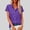 Purple, variant on Babcutegg Womens Blouses Casual Fashion Crew Neck Lightweight Graphic Tee with Button Shirts for Women Army Green Size 3XL