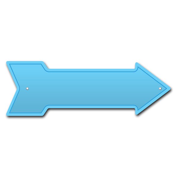SignMission P-ARROW12-999774 12 x 36 in. Wide Light Blue Arrow Sign