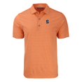 thumbnail image 2 of Men's Cutter & Buck  Heather Orange Syracuse Orange Forge Eco Heathered Stripe Stretch Recycled Polo, 2 of 3