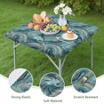 thumbnail image 4 of Blue Gold Marble Pattern Square Fitted Tablecloth with Elastic Edge,Square Table Cover,Washable Elastic Table Cover for Home Kitchen Party Decor 36"x36", 4 of 6