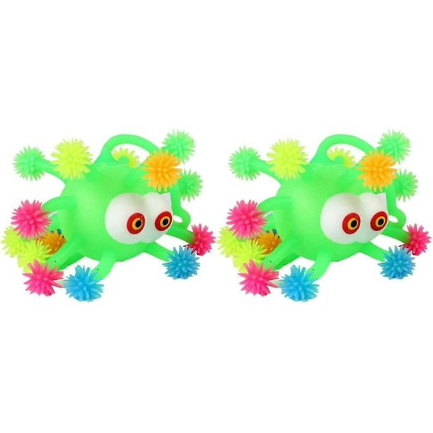 2 uds. Bolas inflables juguetes que iluminan la bola de nieve juguete sensorial monstruo suave para niños adultos que brillan en la oscuridad suministros para fiestas Color al azar