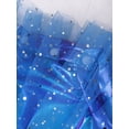thumbnail image 6 of TiaoBug Toddler Baby Girls Alien Outfit Metallic Bodysuit Long Sleeve Tutu Dress with Headband Blue 12-18M, 6 of 7