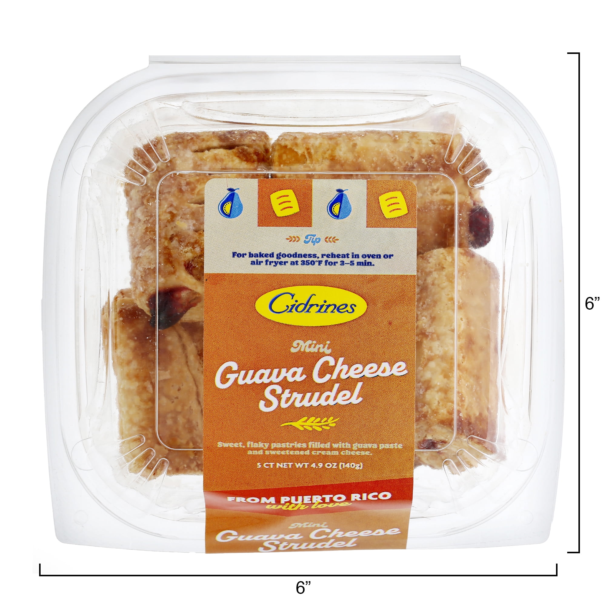 Cidrines, Mini Guava & Cheese Strudel, 5 Count, Ready to Eat, Shelf Stable