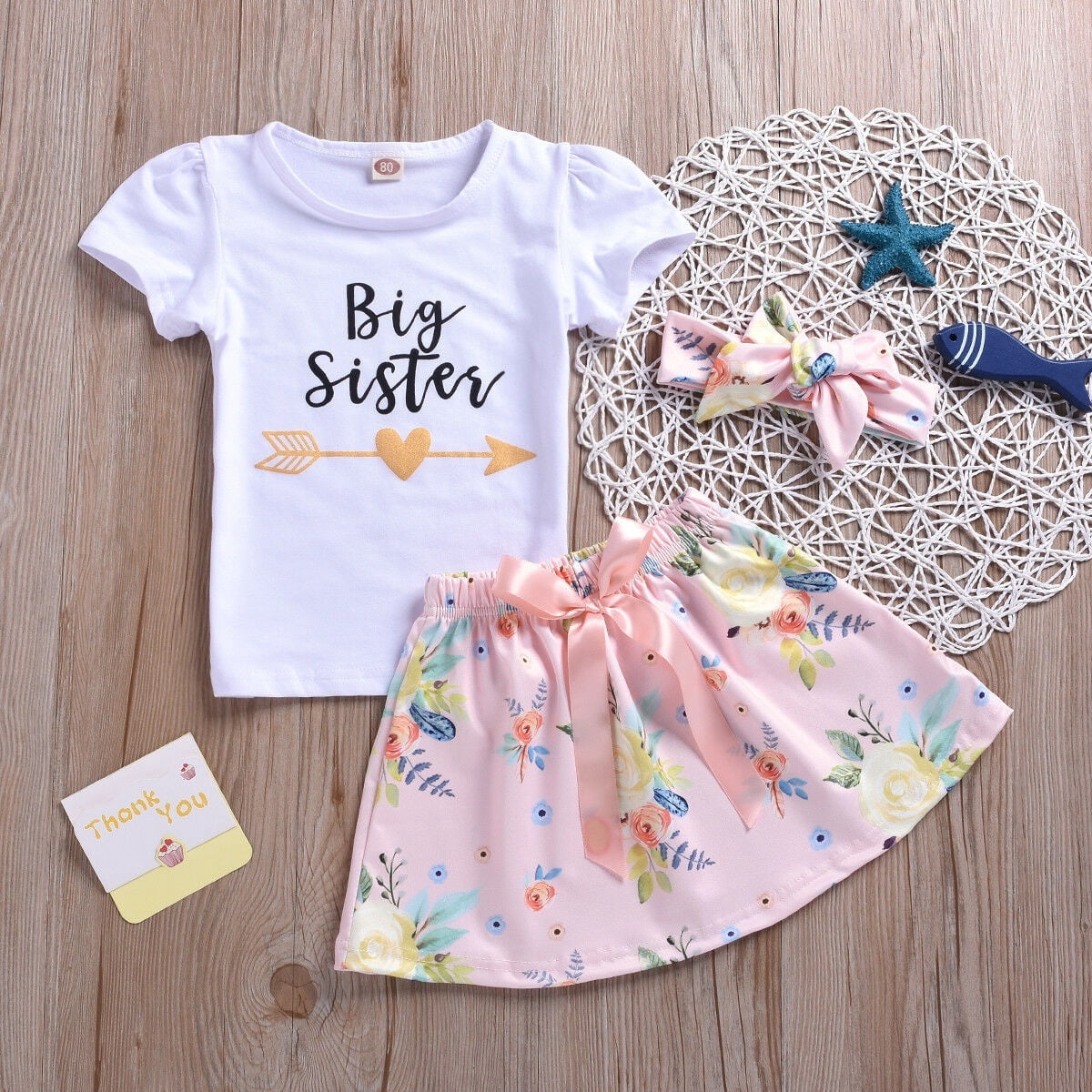 matching sister outfits girl and baby