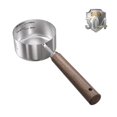 thumbnail image 1 of Fafaflyer - Cuchara Medidora Para Comida Para Perros Y Gatos, 1/2 Taza (4 Oz) De Acero Inoxidable 304, Mango Largo De Nogal Negro, 1 of 5