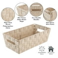 thumbnail image 4 of Simplify Medium Woven Strap Shelf Tote Storage Basket in Ivory, 4 of 7