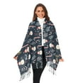 thumbnail image 3 of FORMRS Womens Scarf Winter Soft Long Big Warm Shawls Wrap Tassel Scarves, Jolly Snowman, 3 of 9