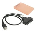 thumbnail image 4 of Hard Disk Cable, Dual Way Opening Stable ABS Protection Box High Speed Dual Interfaces with LED Status Indicator for 2.5in  HDD SSD Red, 4 of 7