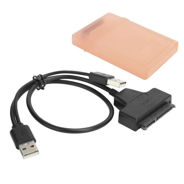 ABS Protection Box, Stable Dual Interfaces Compatibility Hard Disk Cable Dual Way Opening 480Mbps USB 2.0 for 2.5in SATA HDD SSD White,Gray,Blue,Red,Green