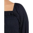 thumbnail image 4 of Romantic Gypsy Women's Plus Size Lurex Thread Square Neck Top, 4 of 5