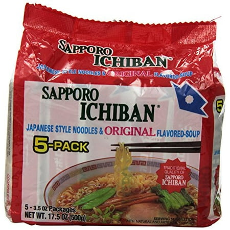 Sapporo Ichiban Instant Bag Ramen Noodles, Original, 17.5