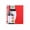 Red, variant on Durable Multicolor 3-Ring Binder, Plastic Divider Set with Tab Labels, Frosted Waterproof Folder Inner Page Binder, 3-Hole Punched, for Office and Organization,A4 Size