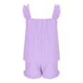 thumbnail image 6 of Womens Pajamas Set 2 Piece Ruffle Pj Soft Tank Top and Shorts Sleepwear Set Bridal Pajama for Women Set, 6 of 6