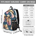 thumbnail image 3 of JIALIOU 14" Laptop Backpack Waterproof Airline Approved Stylish Casual Daypack for Travel Business College Work, Cute Bear in Popcorn, 3 of 8
