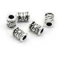 thumbnail image 1 of 120Pcs Silver Tone Carved Tube Spacer Beads 4x6mm, 1 of 2