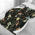 thumbnail image 3 of Dark Wild Forest Mushrooms Customized Blanket Soft and Lightweight Flannel Throw Suitable for Use in Bed, Living Room and Travel 60"x50" for Teens, 3 of 6