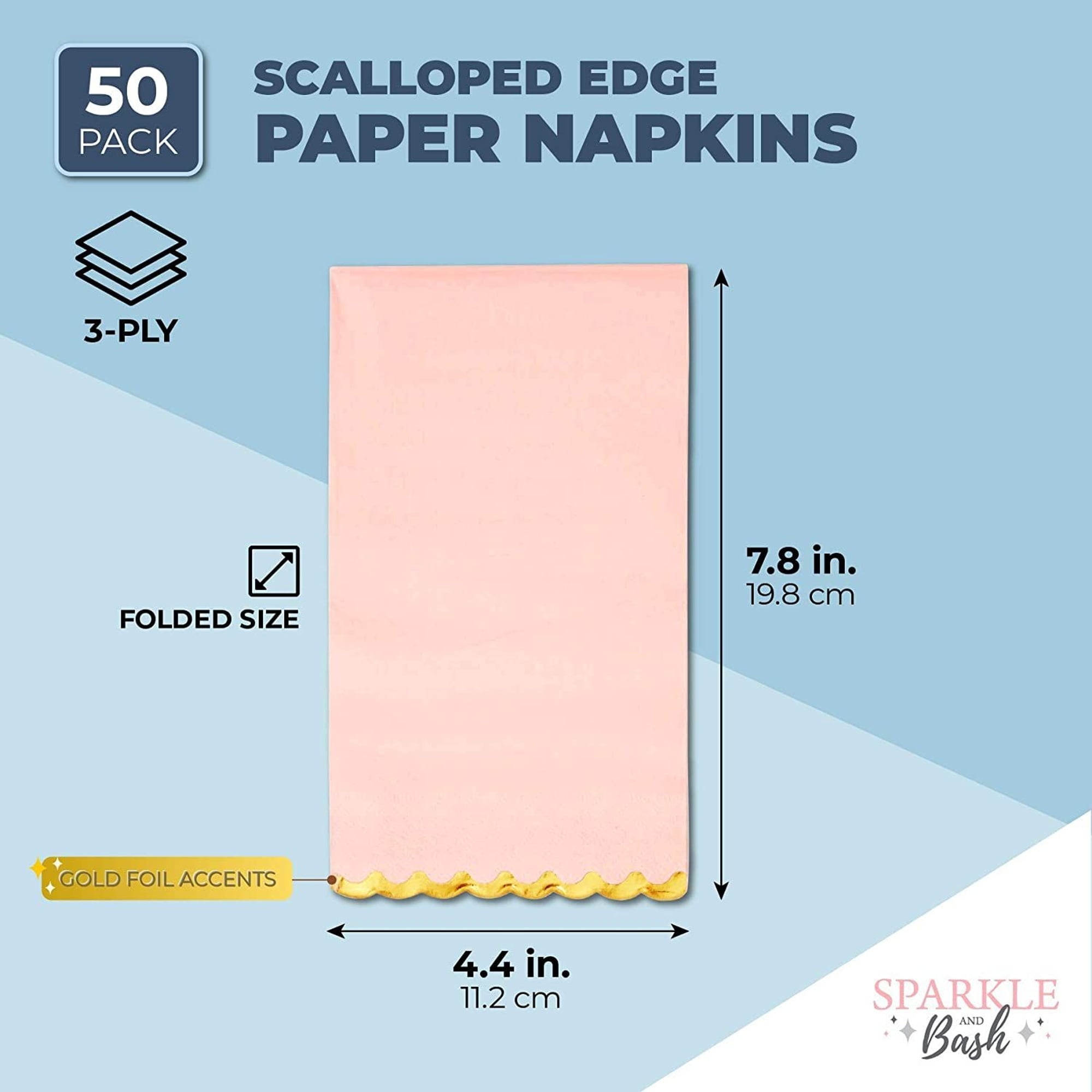Pink scalloped edge flower napkins - 20 pieces - Daphne's Diary