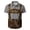 Black, variant on Men's Oktoberfest Themed Lederhosen Print Shirt, Plaid Short Sleeve Button Down Shirt