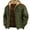 Army Green, variant on Fall Winter Men's Hooded Long Sleeve Pocket Plus Size Sweatshirt Jacket Padded Clothes