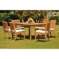 thumbnail image 6 of 9-Piece Teak Dining Set: 83" Rectangle Table + 8 Arbor Stacking Armless Chairs, 6 of 10