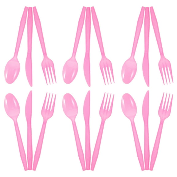 COSMOBETTY Cutlery Set Plastic 36 Pieces 6.1X1.2X0.1In