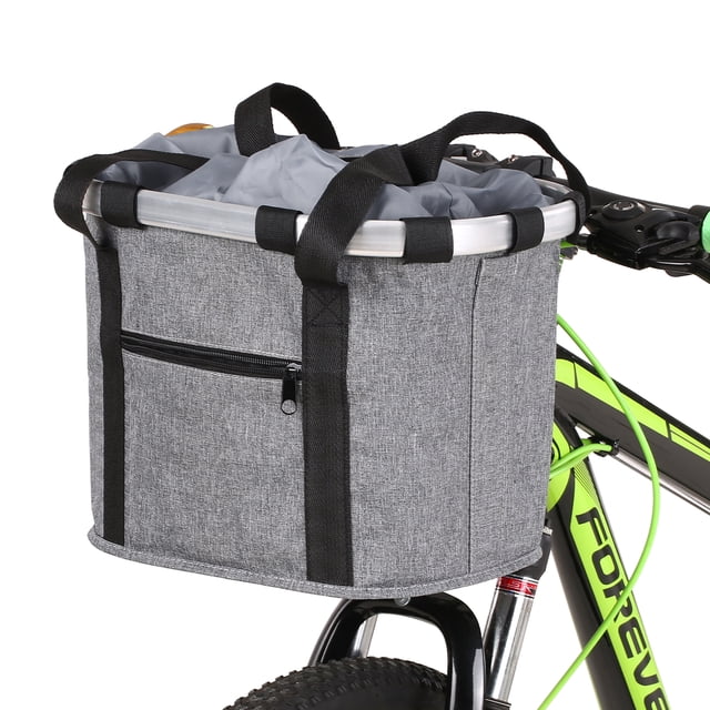 Tignapoo Aluminum Alloy Bicycle Basket for Mountain Bikes - Quick Release Front Carrier Bag with Pet Compartment, Multiple Colors Available, Adjustable Handlebar Fit