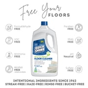 Quick Shine Multi-Surface Floor Cleaner, 128 oz, Ready-to-Use Streak-Free No-Rinse Formula, Safer Choice Certified