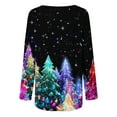 thumbnail image 5 of Christmas Sweatshirts for Women Oversized Sweatshirt&nbsp;Graphic Fall Tops Stylish Long Sleeve Shirts Dressy, 5 of 5